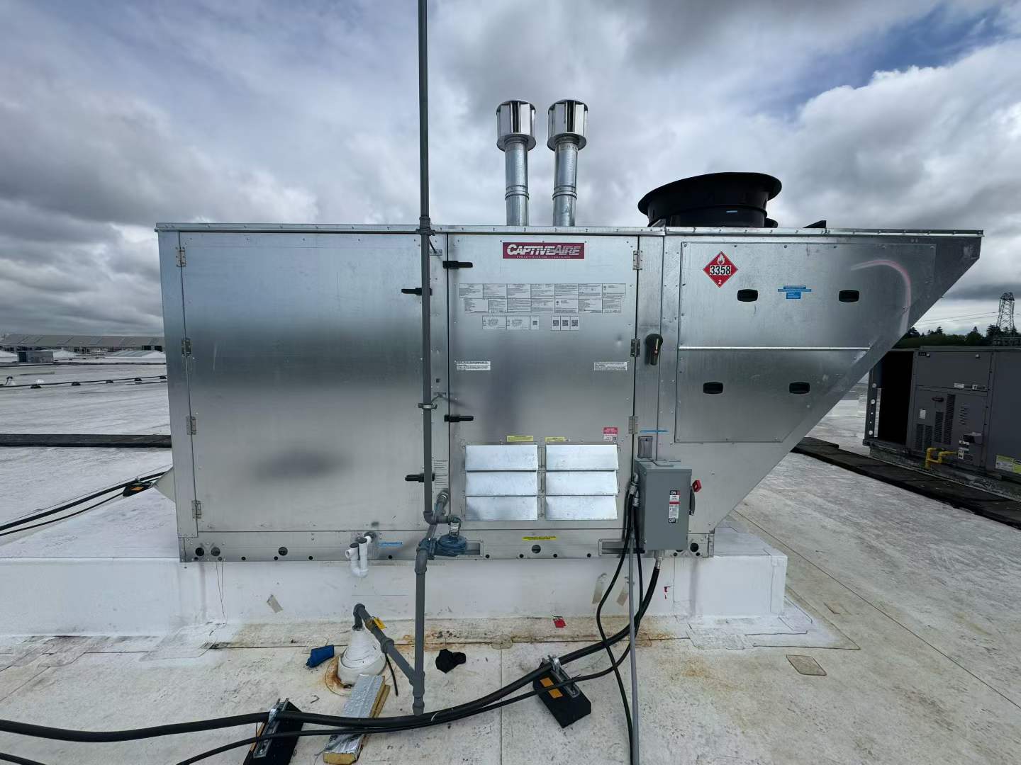 Rooftop HVAC unit installed for TM Wander at Tsawwassen Mills